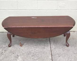 Queen Anne Style Cherry Drop Down Coffee Table