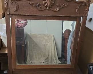 Harper Dresser Mirror Wood Vintage