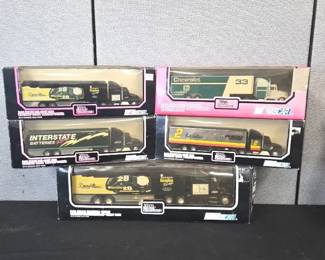 Collection Of Vintage Nascar Racing Team Model Die Cast Transporters