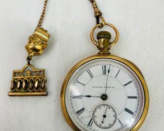 Antique Illinois Watch Co Open Face Pocket Watch