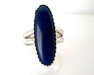 Silver Lapis Lazuli Ring