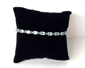 Sterling Silver Topaz Tennis Bracelet