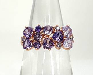 Rose Gold Cluster Ring