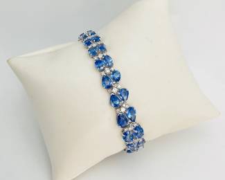 White Gold Sapphire Bracelet