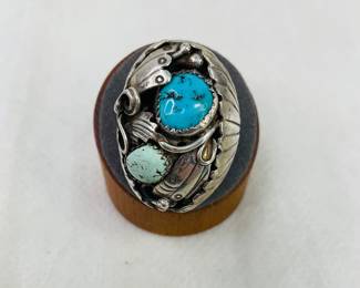 Turquoise Sterling Silver Statement Ring