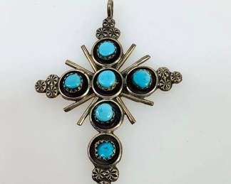 Turquoise Cross Pendant