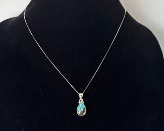 Turquoise Sterling Silver Necklace