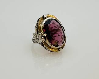 Vintage Art Deco Style Silver Ring