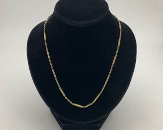 Gold Small Bar Necklace