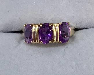 Amethyst Gold Ring