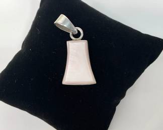 Sterling Silver Rose Quartz Pendant