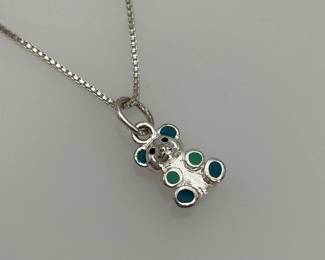 Sterling Silver Bear Necklace