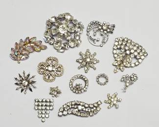VINTAGE RHINESTONE BROOCHES