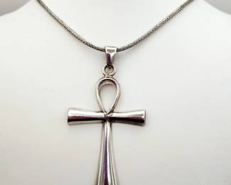 Sterling  Ankh Necklace