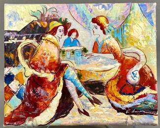 K BARNES OIL PAINTING