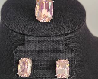 Impanena Sterling Pink Gemstone Set