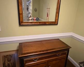 Broyhill Ming Collection Buffet - extendable top, and large matching mirror