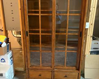 Glass Door Curio Cabinet Or Book Case