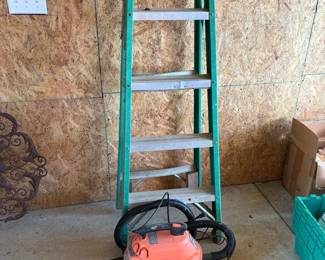 6ft Ladder, Slime Digital Tire Inflator, Armor 2 Gallon Vacuum