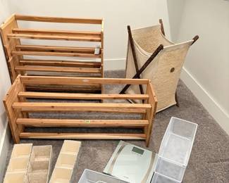 Shoe Racks, Laundry Basket, Taylor Bathroom Scale And Other Storage Containers