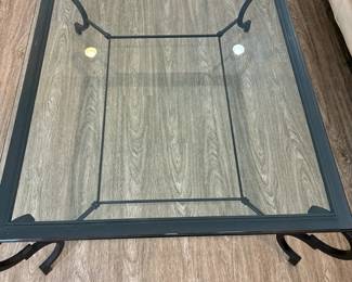 Wrought Iron And Glass Coffee Table