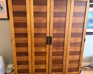 Beautiful Mixed Wood TV Entertainment Cabinet