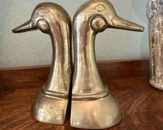 Brass Duck Bookends
