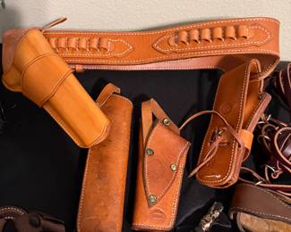 Leather Gun Holster Belt