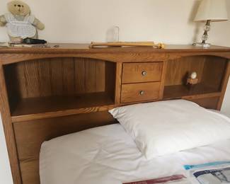 Queen storage headboard