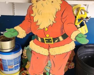 Vintage Beistle Santa Claus Die Cut Cardboard Decoration