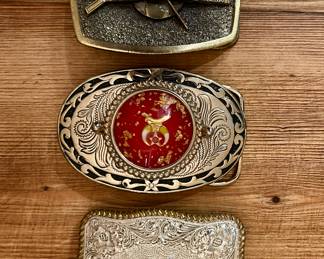 Shriner belt buckles. 