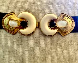 Sonia Petroff couture cabachon belt from Italy. 