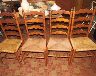 Set of sturdy ladder backs