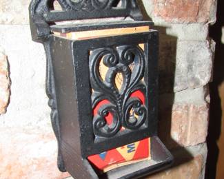 Cast iron match safe