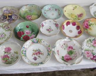 Antique hand painted bowls