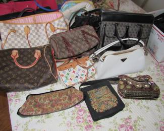 Lots of designer purses