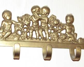 Brass wall hook belt holder