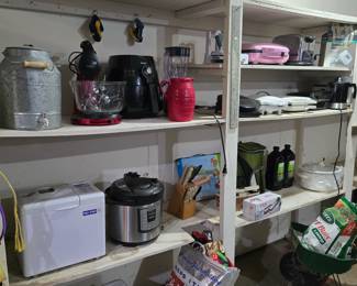 Garage.  Small appliances.   Kitchen was too crowded!