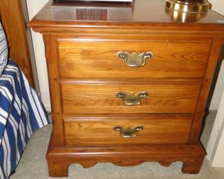 Solid wood nightstand