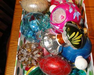 Small collection of vintage Christmas ornaments
