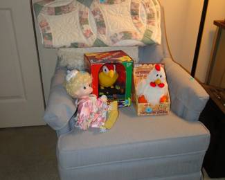 Comfy chair and matching quilt