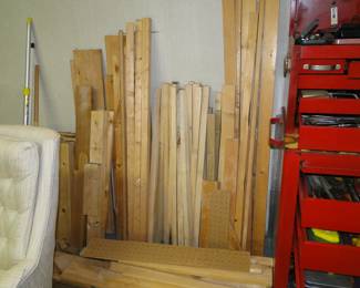 Wood pieces, just one dollar per piece, that's right, at Crazy Larry's Lumbermill, we gone loco! $1 per piece
