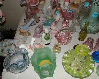 Some green, some pink, some blue some birds too