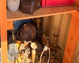 Brass Candle holders, Lamps and decor