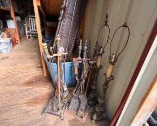 Antique Fireplace, lamp