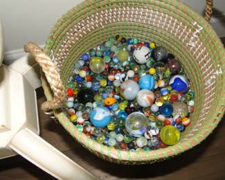 One last shot of the marbles, can you believe, we have two baskets full of them