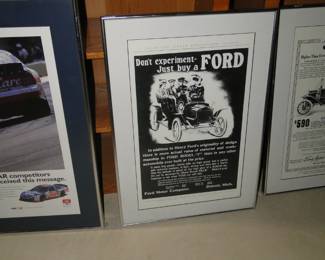 Framed Ford poster