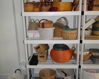 Longaberger baskets, and also we have a very nice collection of Amish baskets too