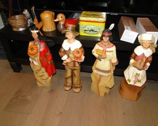 Wooden hand carved Fall or Thanksgiving pieces