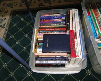 Bins filled with books